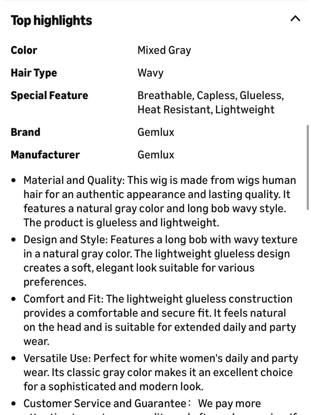 Gemlux Lightweight Human Hair - Picture 13 of 15